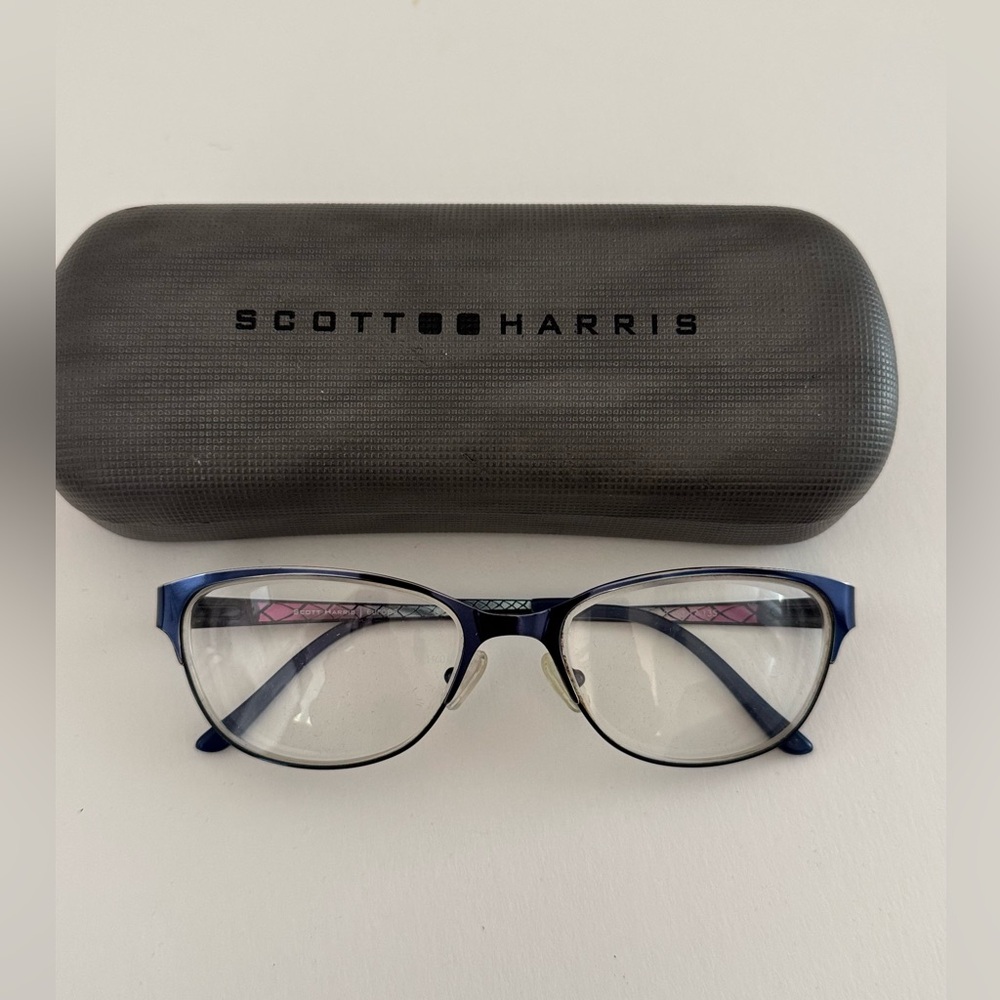 Authentic - Scott Harris Sh-440 C3 53/17/135 - Blue - Eyeglasses & Case